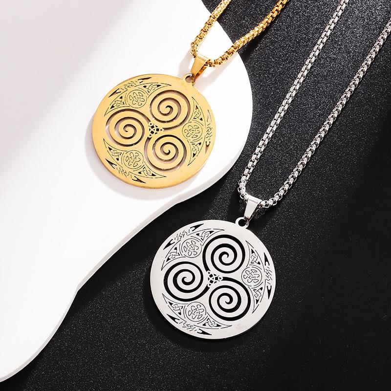 New European and American New Stainless Steel Necklace Mens Pendant Box Chain Necklace Jewelry