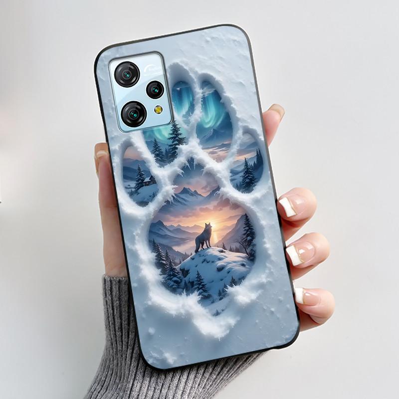 For Blackview A53 Case Blackview A53 Pro Back Cover Luxury Cute Love Rabbit Funny Black TPU Soft Silicone Protective Phone Case
