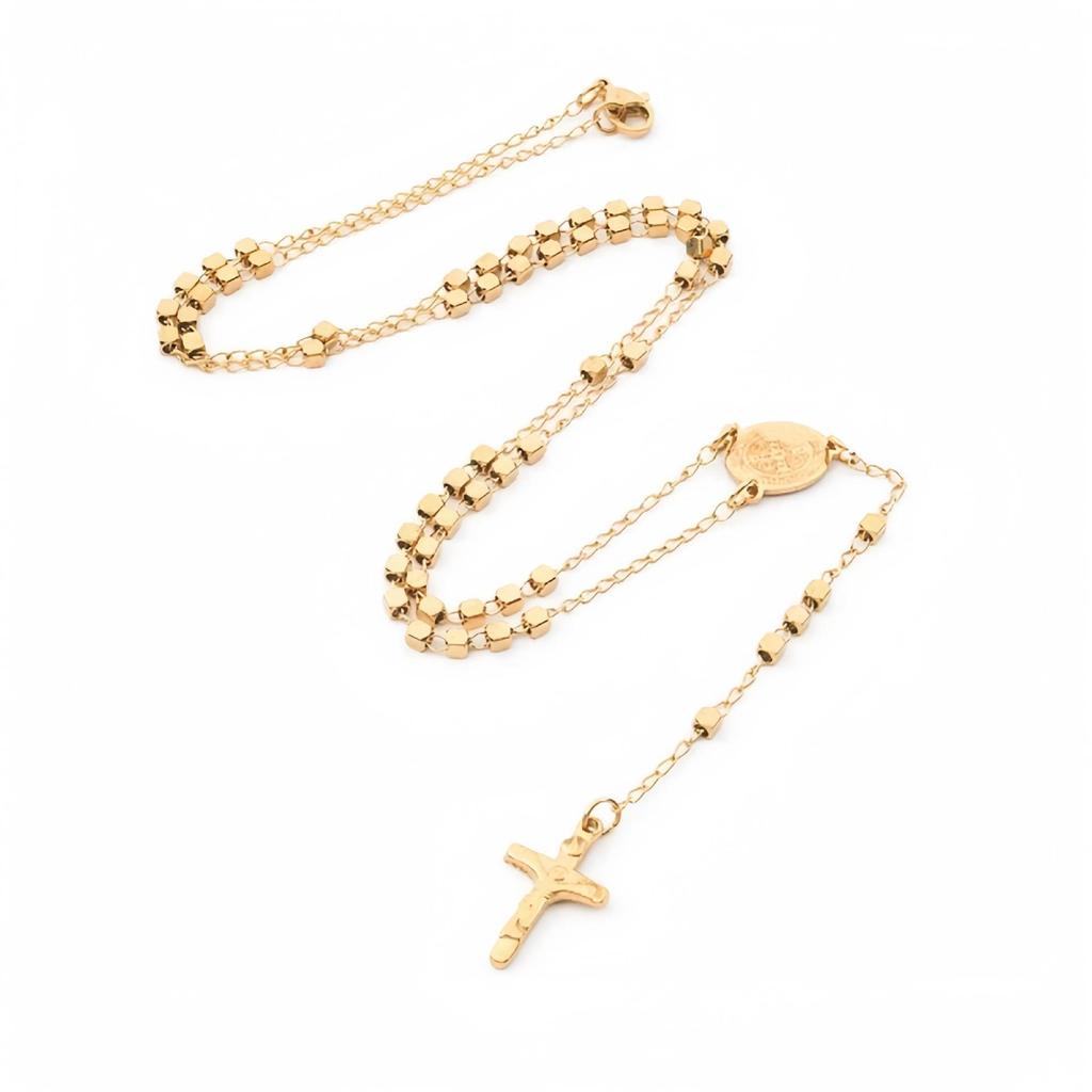 Elegant Women's T-Shaped Titanium Steel Necklace - Light Luxury Style Clavicle Jewelry