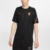 Nike Portugal Men's Pre-Match Short-Sleeve Soccer Top Black Red CD2579-010