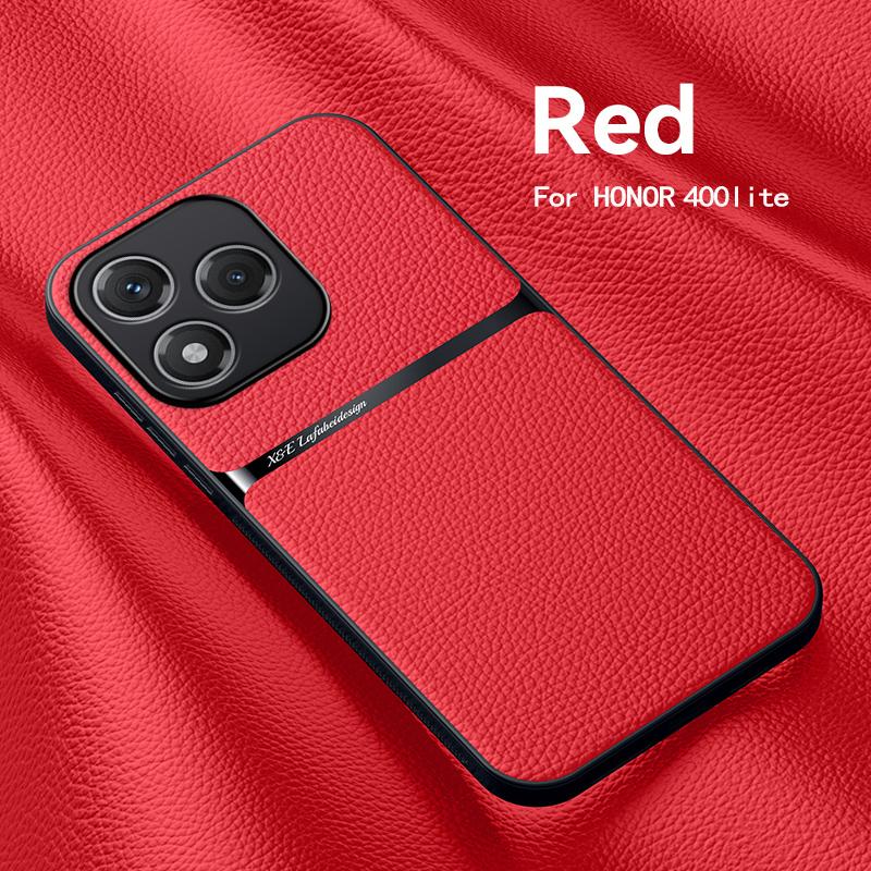 Plain PU Leather Magnetic Case for Honor 400 Lite Protective Cover Hard Back Coque Capa Shell Fundas