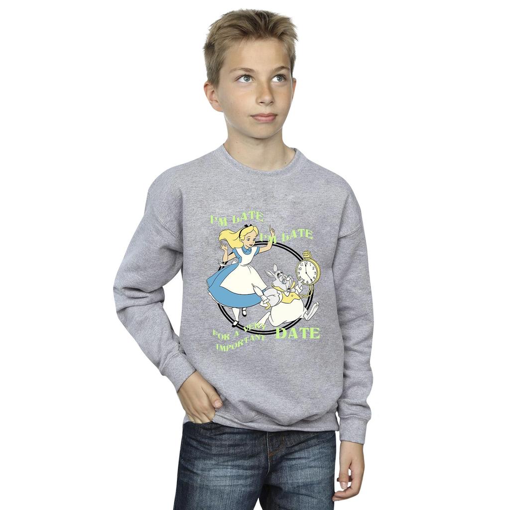 Disney Boys Alice In Wonderland IÂ´m Late Sweatshirt