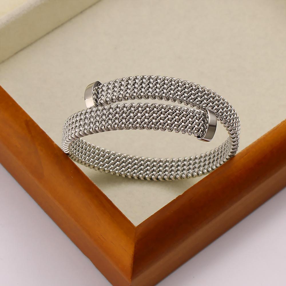 18K Gold Stainless Steel Woven Cross Bracelet - Personalized & Versatile