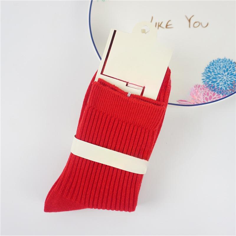 Ladies Spring and Autumn Leisure Colored Candy Color Cotton Socks