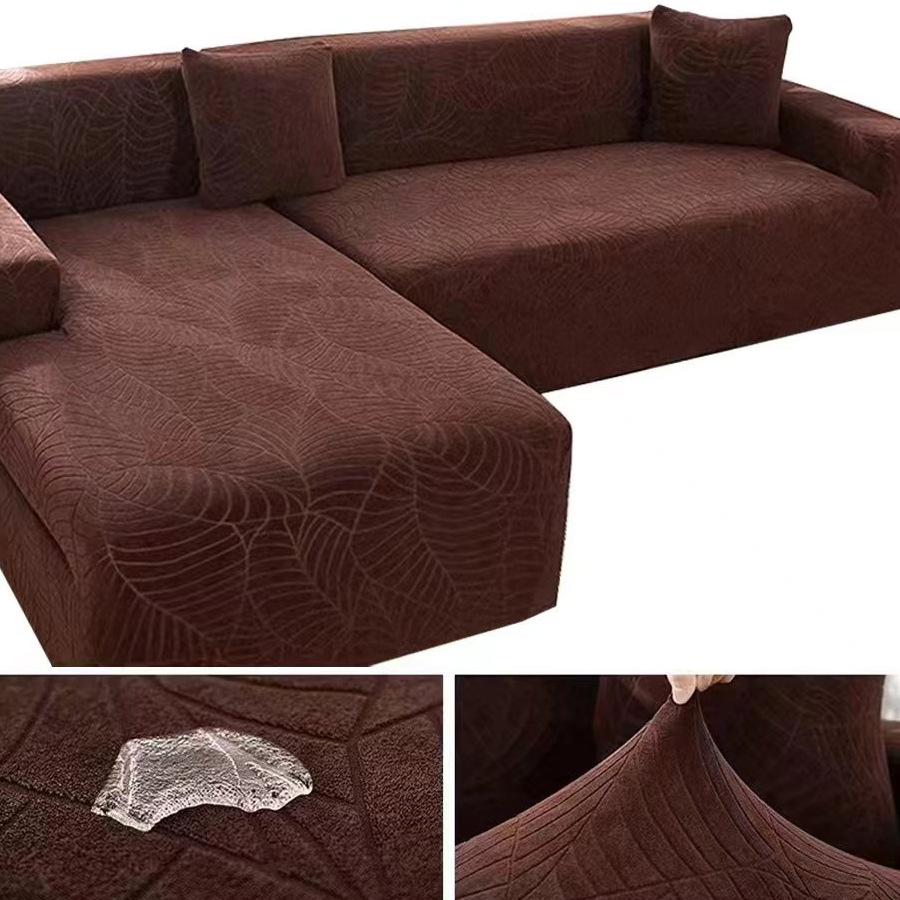 

Sofa Cover New Three Dimensional Jacquard Sofa Cover Large Leaf All Inclusive Lazy Dustproof Sofa Cover 90 - 140CM