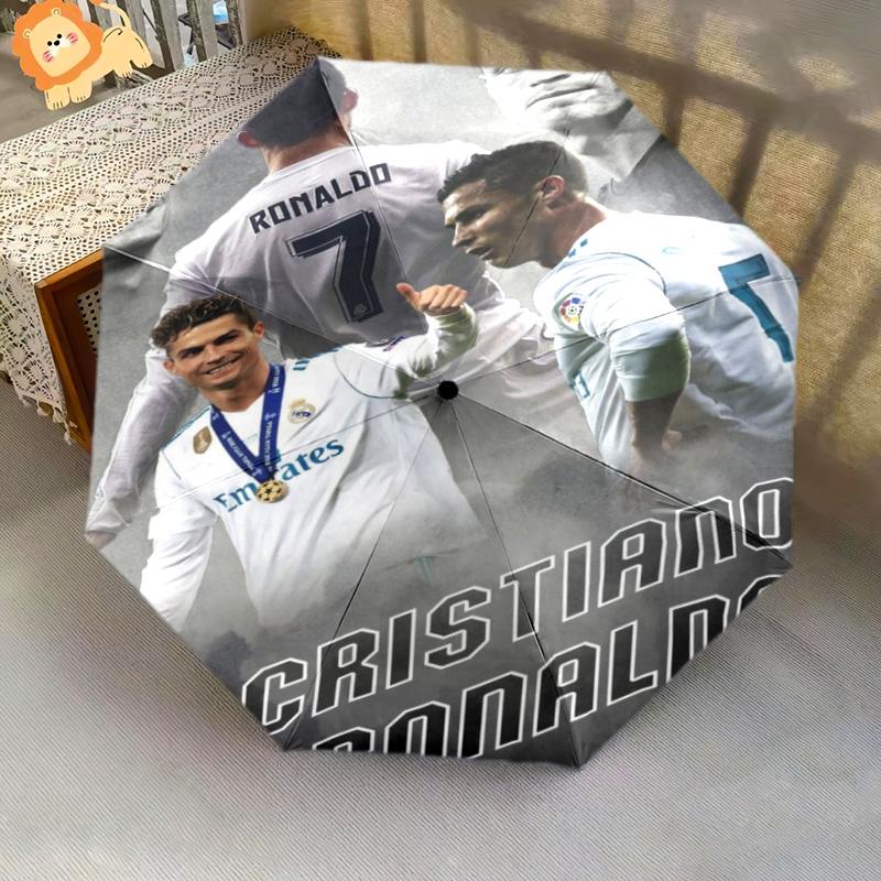 Ombrello pieghevole Legacy di CR7 Portatile Adatto a tutte le stagioni Tre pieghe stampa leggero