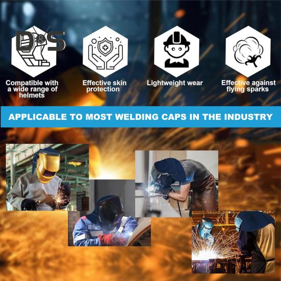 Schweißhelm-Kopfbandabdeckung, flammhemmend, blendfrei, universell, einfach zu installieren, erweiterter Schutz für den Helm