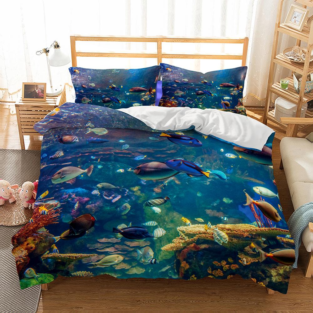 Comforter Kids Bedding Set Printed Sea World Twin Full Queen King Size Bed Sets High-Quality Designer Home Textile 2021 Beddings