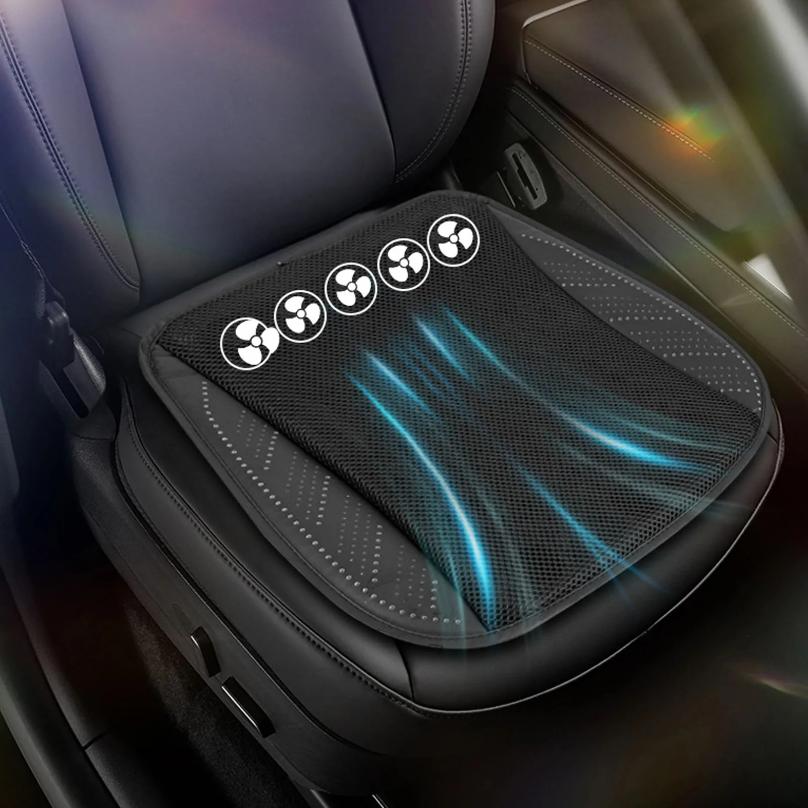 Cooling Cushion Ventilated Seating Cushion 8 Fan USB Plug in 3 Speeds Non Slip Detachable Cover for Home Car 5V
