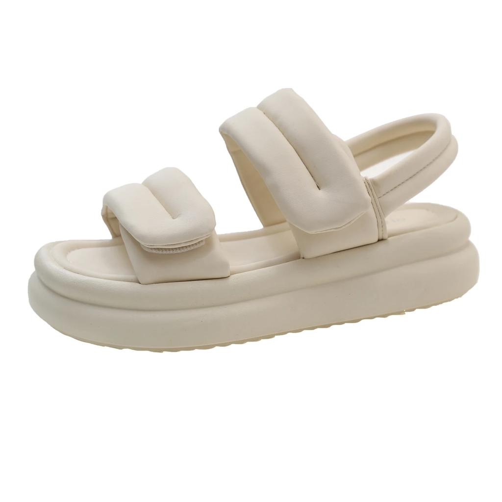 Mode 2025 Sommer neue dicksohlige Einriemen-Soft-Sandalen für Damen, stilvoll, bequem und leicht