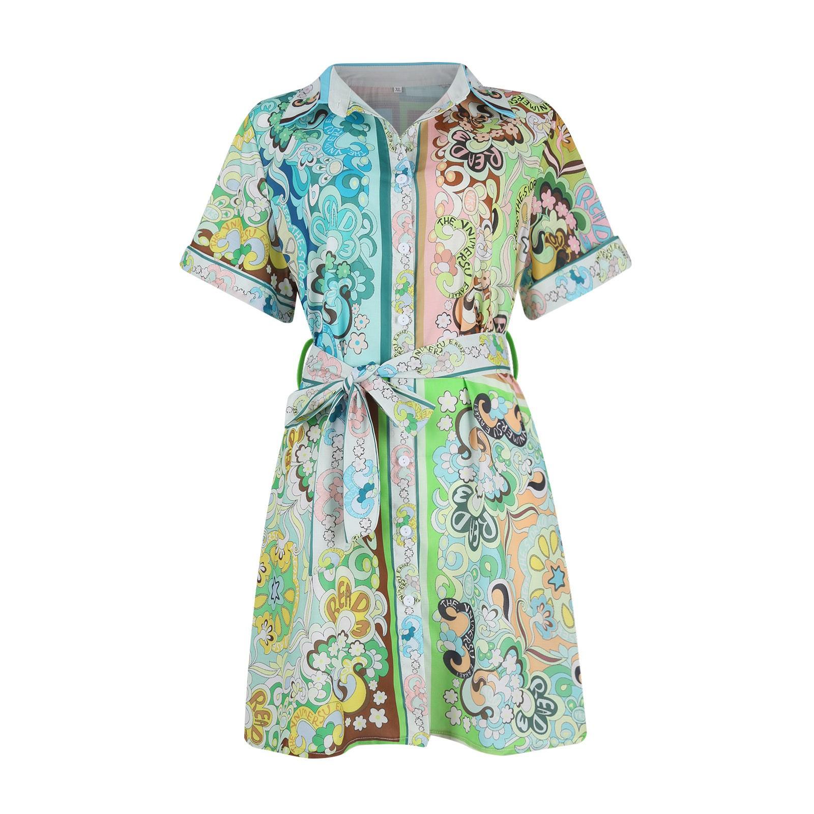 

Женское модное универсальное свободное платье с пышными рукавами и короткими рукавами L