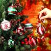 24/6PCS Christmas Balls Electroplating Color Painting Xmas Round Ball Xmas Tree Hanging Pendants Ornaments New Year Party Decor