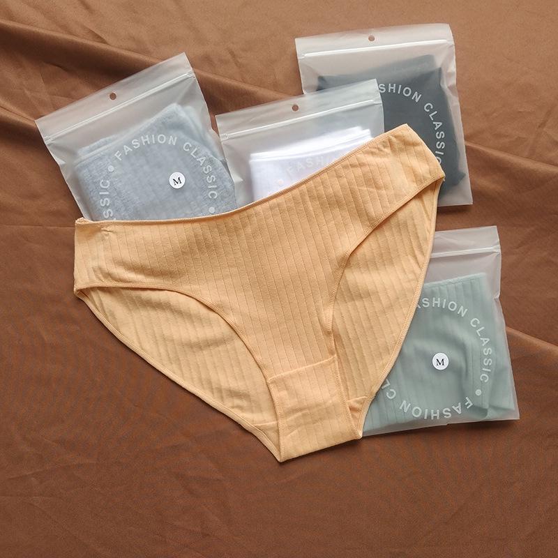 Pure Cotton Low-Waist Breathable Women's Panties - Plus Size & High-Elastic Knit