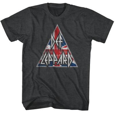 Def Leppard Britisches Dreieck Logo Herren T-Shirt Rockband Merch