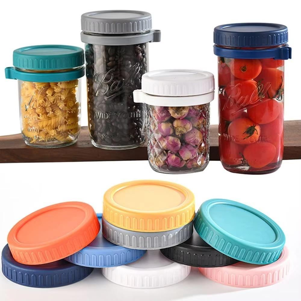 8pcs Universal Wide Mouth Jar Lid Reusable Bottle Cover Mason Jar Lids  Milk Tea Shop