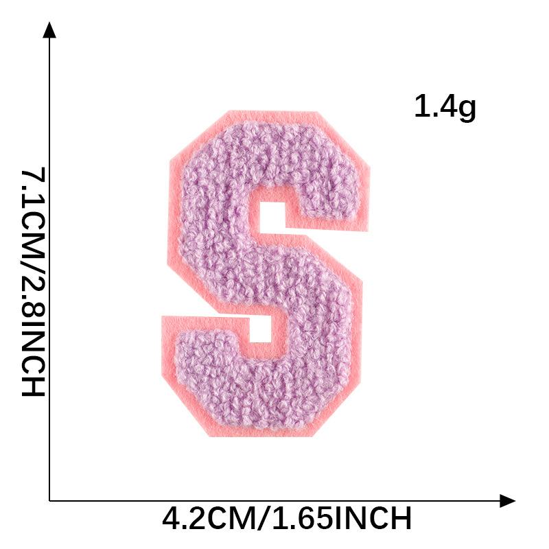 Diy Patch Sticker Letter Towel Embroidery Cloth Sticker Multi-Color Cloth Label Clothing Accessories Badge Embroidery Sticker