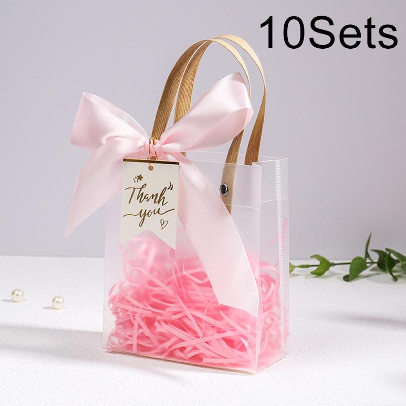 

10 шт. Для упаковки праздничных подарков, покупок, принадлежностей для дня рождения, свадебных принадлежностей розовый