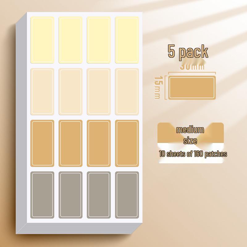 Cute Waterproof Self-Adhesive Color Label Stickers - Writable for Office and Price Marking Tasks