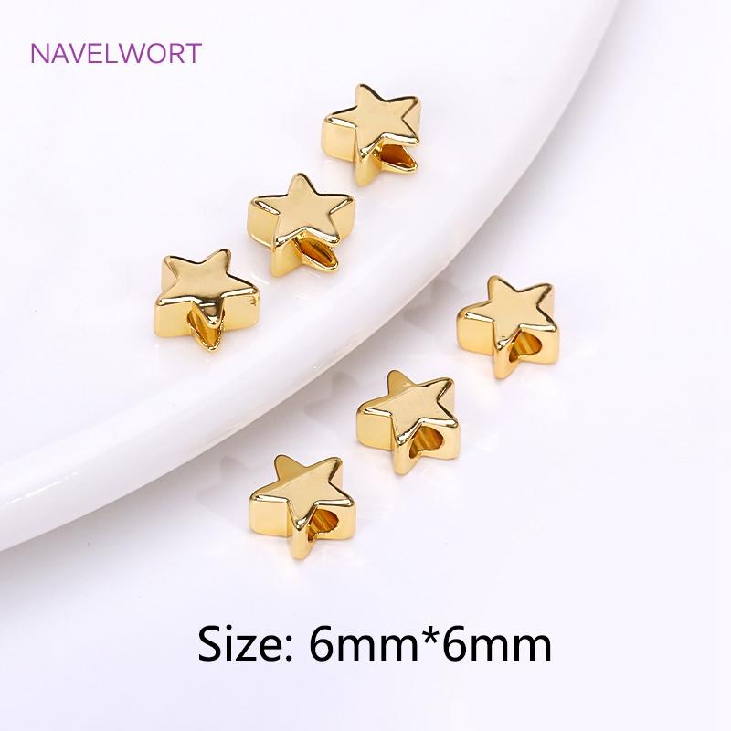 18K Vergoldete Herz-Abstandshalter Perlen Für Schmuckherstellung,Schmuckzubehör zum Perlen,Messing Lose Perlen DIY Schmuckzubehör Großhandel