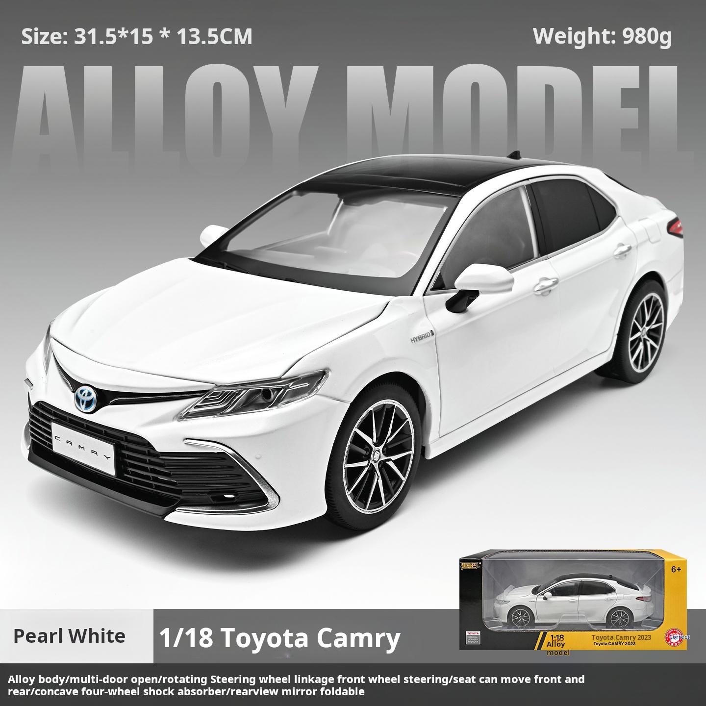 

Genuine Licensed 1:18 Toyota Camry Simulation Alloy High-End Car Model Precise Restorationcollectible display Pull-Back Function білий