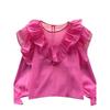 Age Reduction Sweet Lotus Leaf Silm Versatile Pullover Top