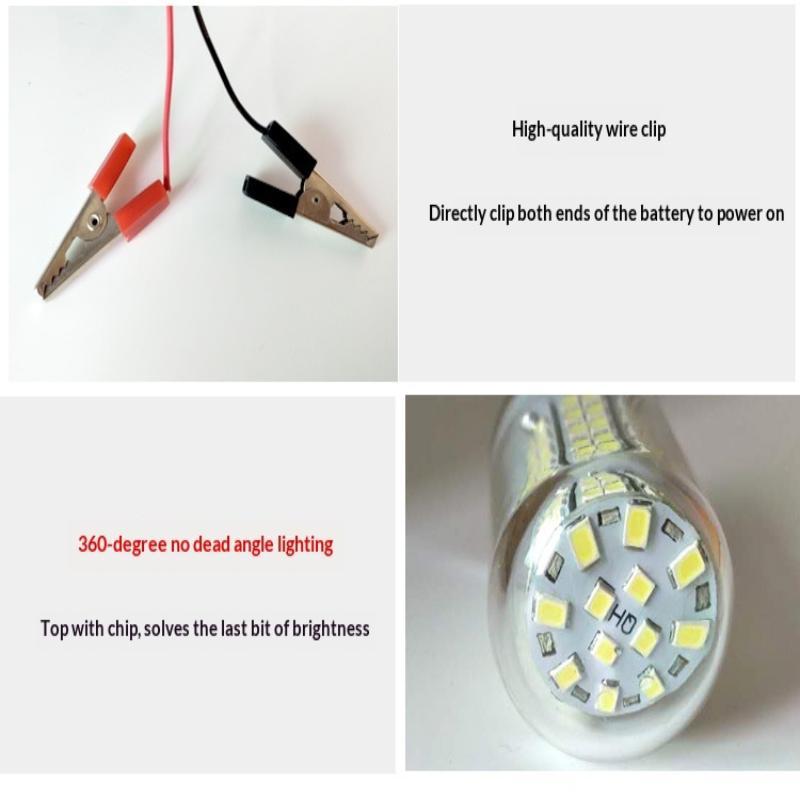 Underwater Fishing Light Lightweight Submersible Light Led Fish Attractant Lamp For Saltwater Freshwater Use