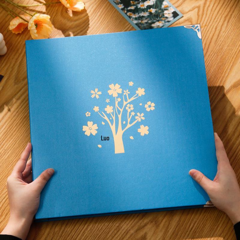 Large Capacity DIY Baby Memory Photo Album - Handmade, Self-Adhesive, Laminated.