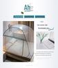 Mongolian Yurt Foldable Mosquito Net for Home & Dorm Bunk Beds - No Installation Needed