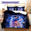 Son Goku Muster Bettwäsche, Steppbett Set Bettbezug Kissenbezug Zuhause Geburtstagsgeschenk (1 Bettbezug + 2 Kissenbezüge, ohne Füllung)