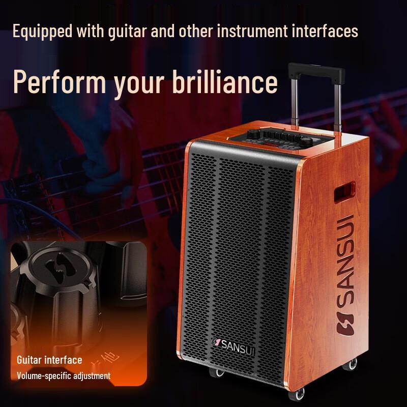 Sansui G12 Portable High-Power Karaoke Trolley Speaker