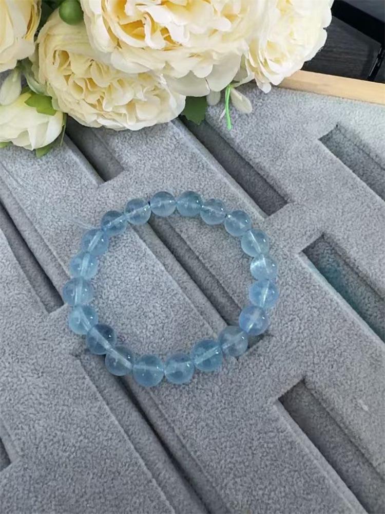 7A Ice Aquamarine Natural Ore Beads for DIY Handmade Crystal Bracelets and Necklaces