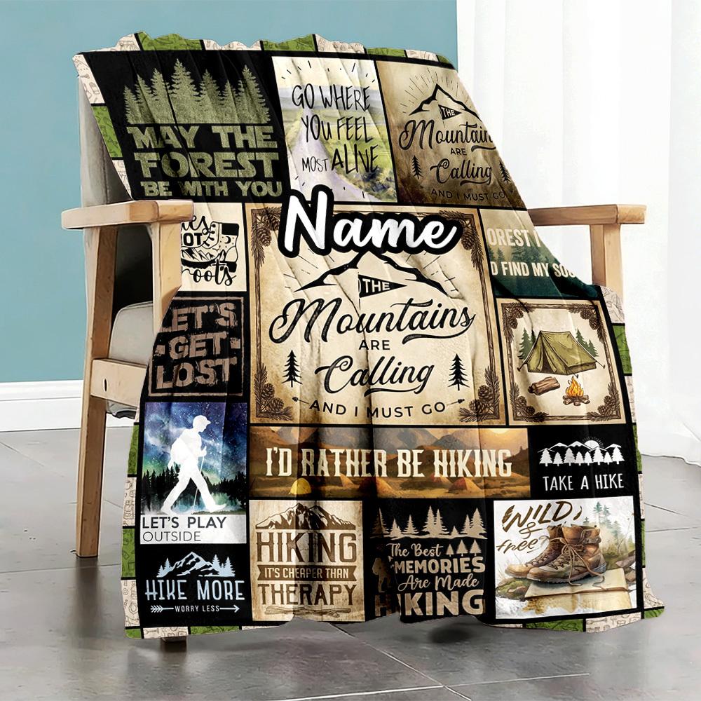 Mountains Calling Customize Your Name Home Blanket S Comfortable Soft Lightweight Allseason Multipurpose Blanket For Picnics Couches Offices Beds