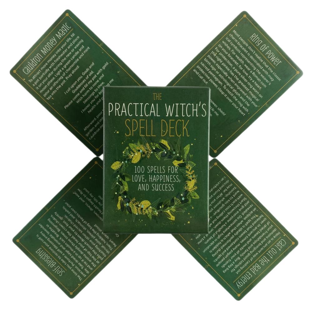 100 The Practical Witch's Spell Deck Cards Tarot Divination English Versions Edition Oracle Board Playing Table Games For Party