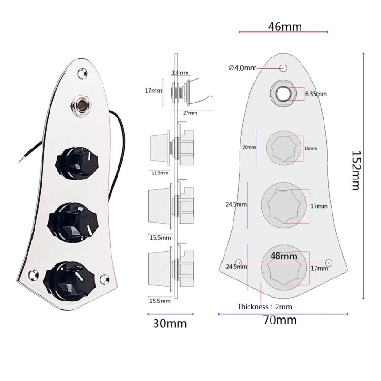 3 Way Guitar Prewired Guitar Switch Control Plate Musical Instrument Accessory