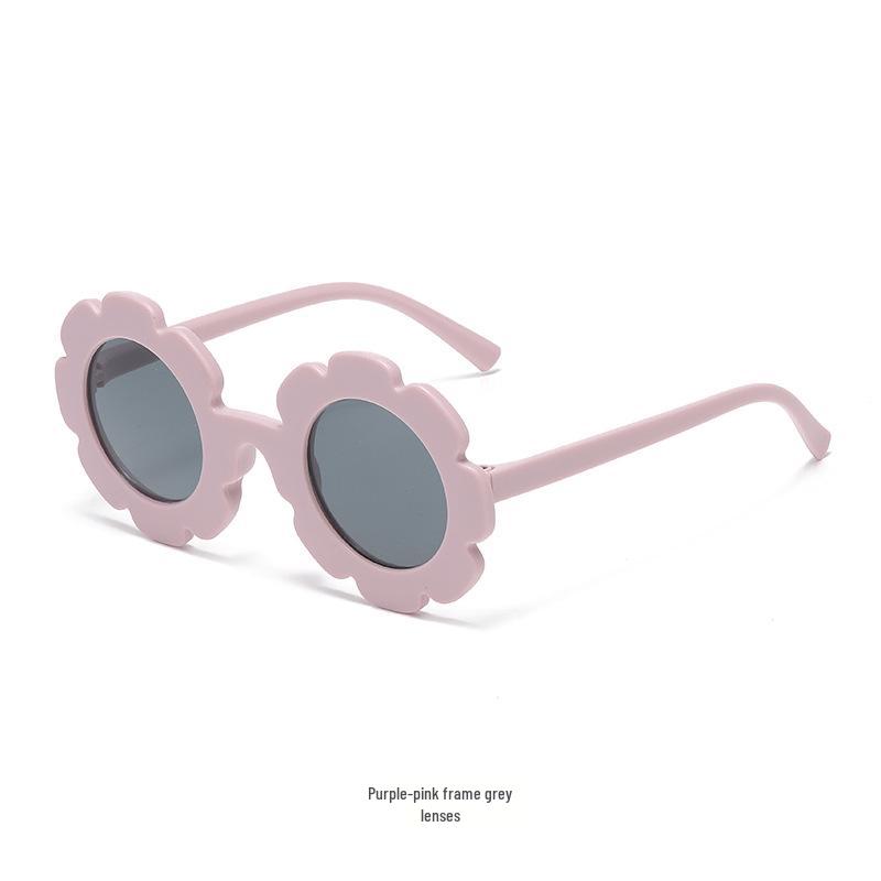 Korean Style Kids  Flower Cartoon Sunglasses – UV Protection for Boys & Girls