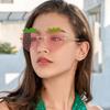 High Quality Y2K Inspired Retro Edgy Punk Trendy High End Designer Style No Rim Female For Both Male Sun Glasses