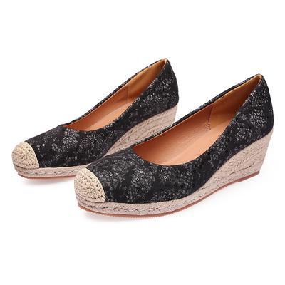 Fashion High Heels Women Cloth Shoes Elegant Ladies Pumps Brand Women Wedges Heels 8cm Plus Size 42 A4894