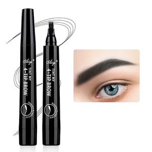 Waterproof Eyebrow Pencil, Quad Eyebrow Pencil, Natural Brow Makeup Long-Lasting Non-Fade Liquid Water Eyebrow Pencil (5 Colors)