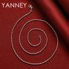 Original 925 Sterling Silver 16-30 Inches Bamboo Chain Necklace For Women Men Fashion Charm Jewelry Party Engagement Gift