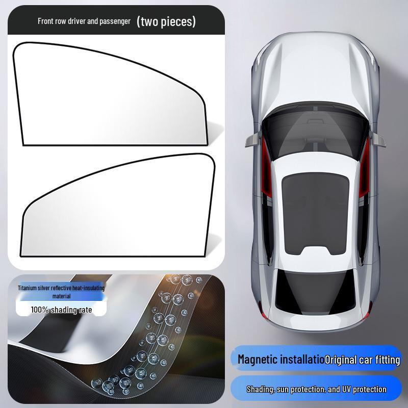 Magnetic Car Sun Shade: Sun Protection, Heat Insulation, Privacy Curtain for Side Windows
