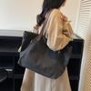 Retro Large Capacity Canvas Bag Solid Color Student Hand Shoulder Bag