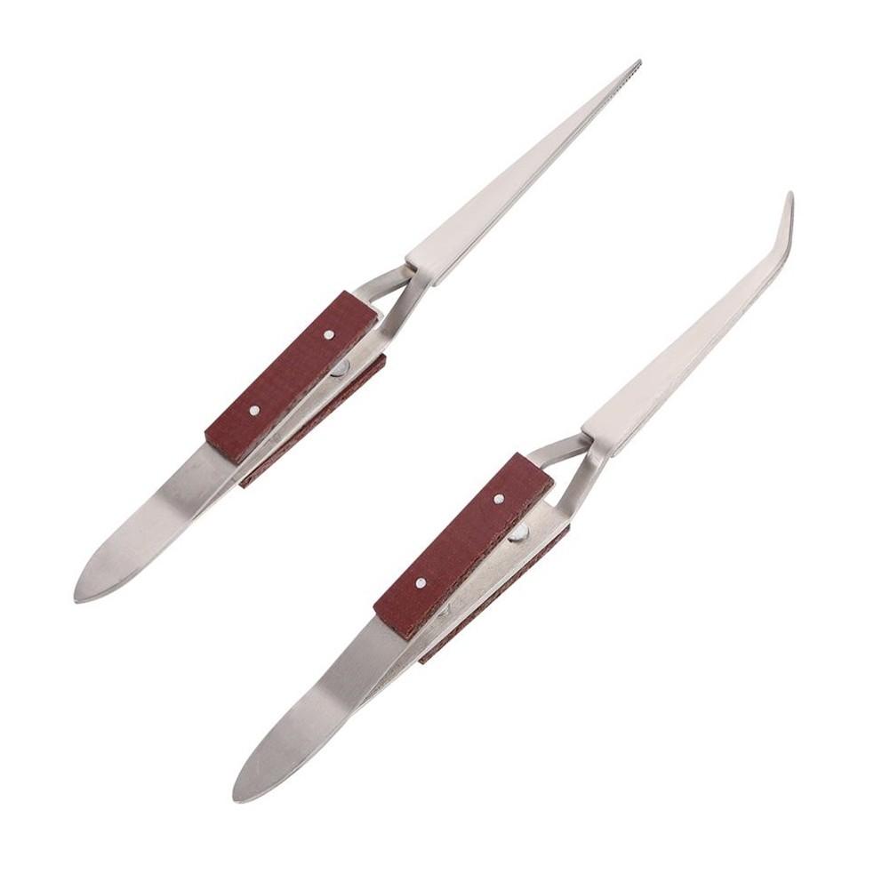 Professional Stainless Steel Tweezers for Jewelry Soldering Craft Repair
