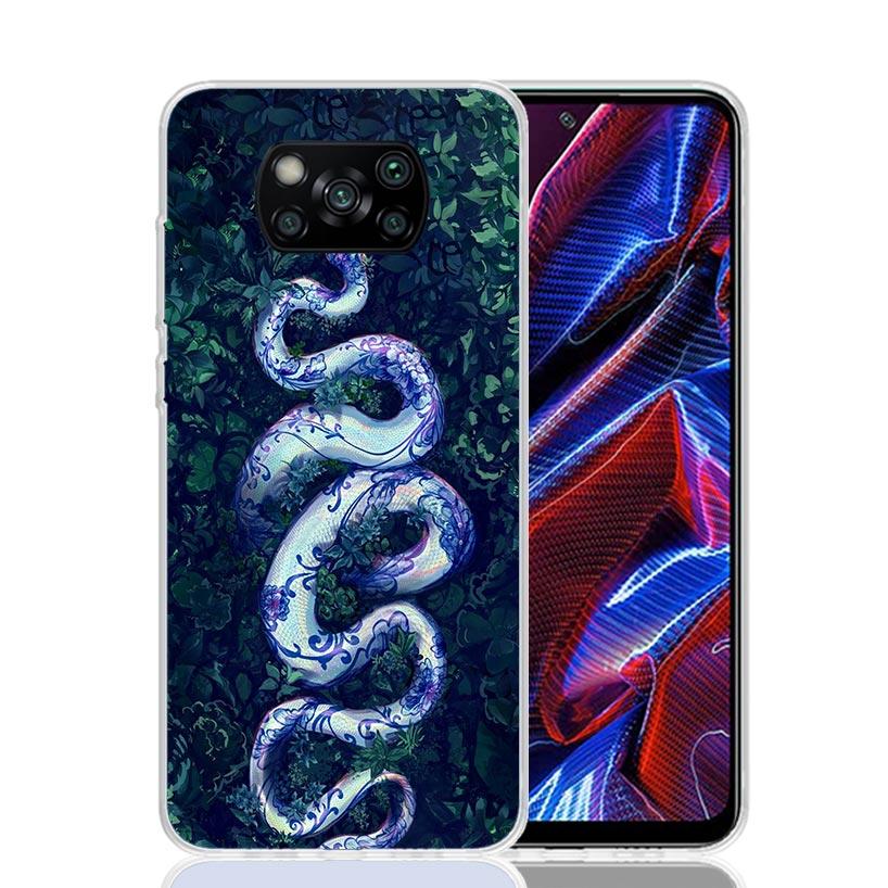 Animal Leather Snake Scales Phone Case For Xiaomi Poco F7 Ultra X7 X6 Pro X5 Redmi 15 15C 13 13C 12 12C 10 10A 10C 9 9A 9C 9T Sh