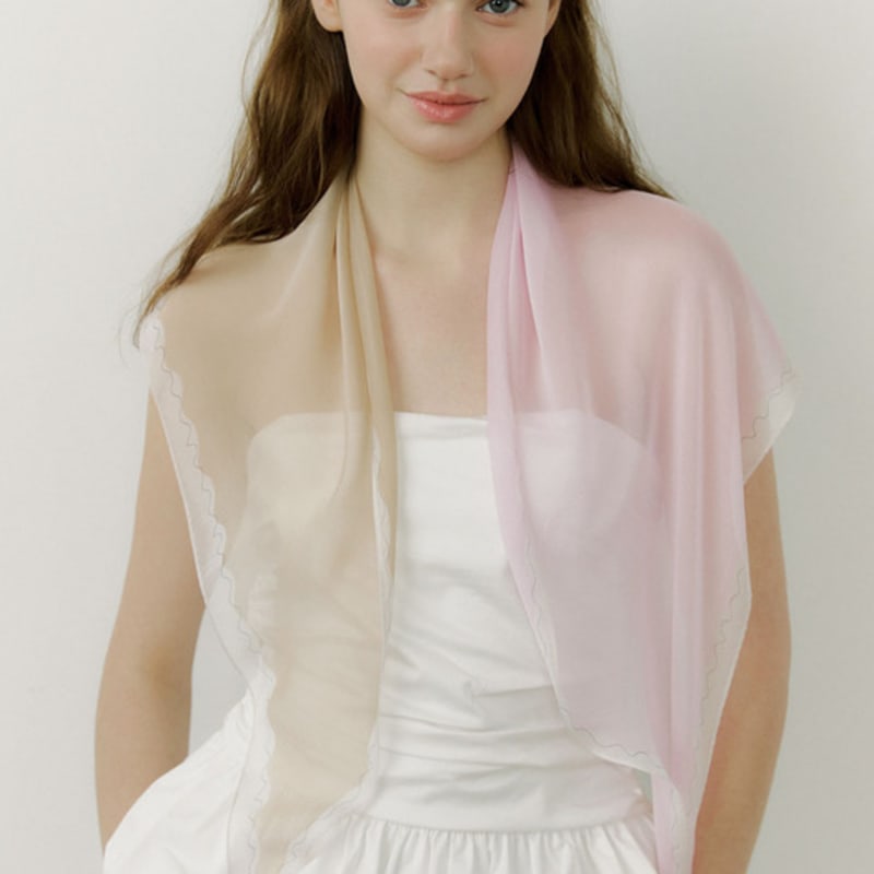 BB’DE SOLI’DE shine chiffon silk scarf(2colors)