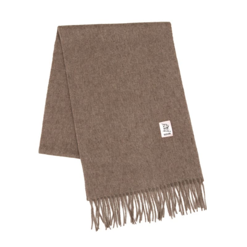 RECLOW RECLOW LAND 100% Cashmere Muffler Brown