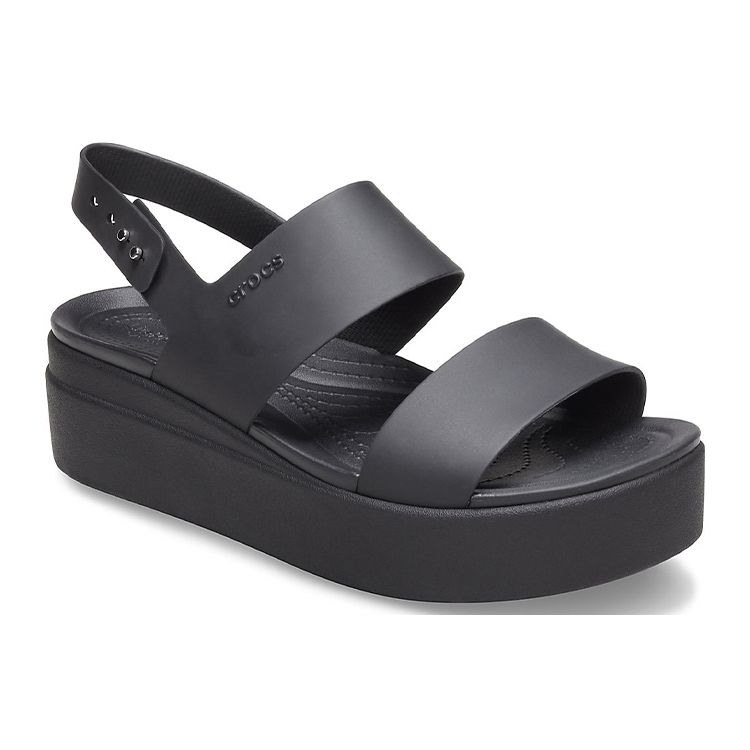 Crocs Sandalias Casuales de Plataforma Brooklyn Sandalias Mujer Negro 206453-060