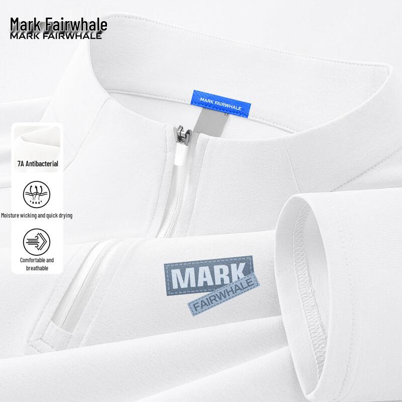 Mark Fairwhale Men s Half-Zip Long Sleeve T-Shirt L