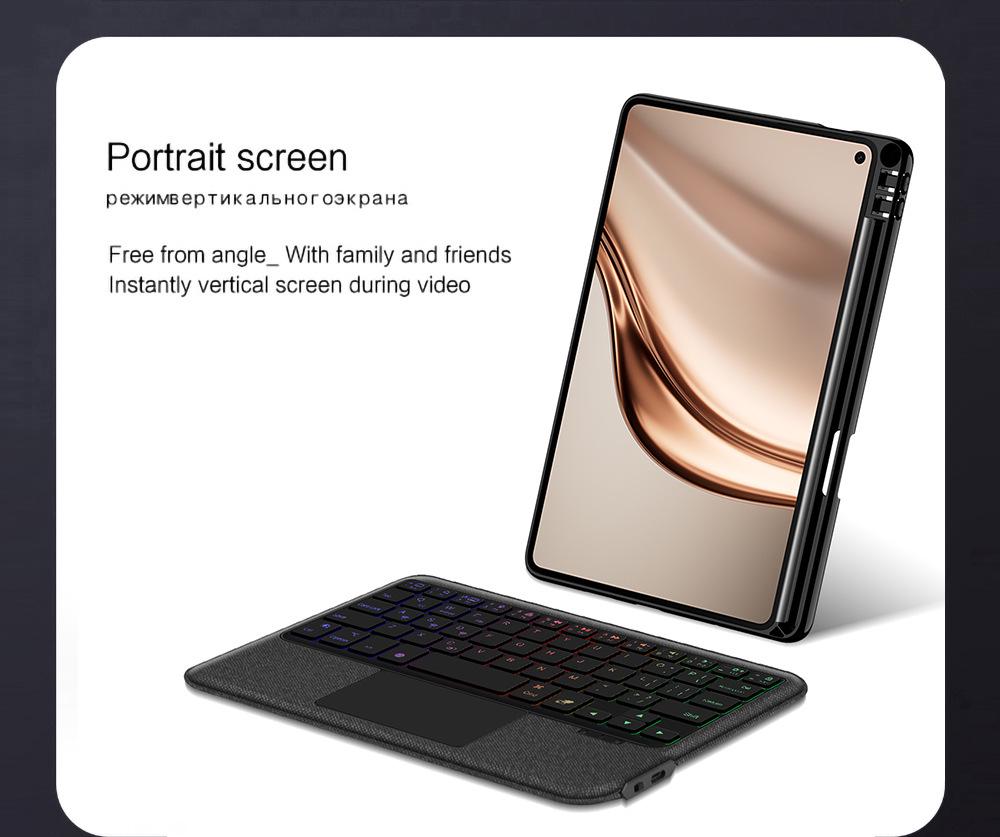 Colorful Luminous Bluetooth Keyboard Case for Huawei MatePad Mini 8.8-inch