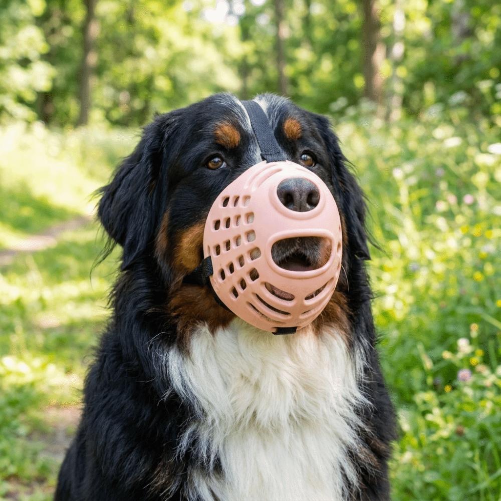 Breathable Pet Muzzle Adjustable Dog Mouth Guard Practical Dog Stop Barking Mask Vet Visit