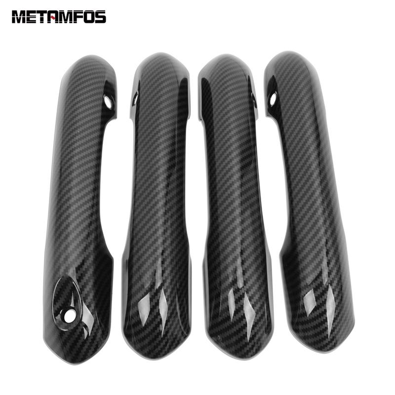 Side Door Handle Bowl Cover Trim For Ford Explorer -2024 2025 Carbon Fiber Protection Cap Exterior Accessories Car Styling